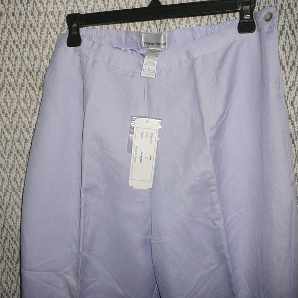 Capri Crop Pants Fully Lined Purple Size L NWT - Picture 9 of 12